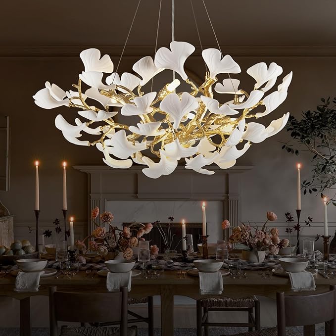 Ginkgo Round Chandelier 32''