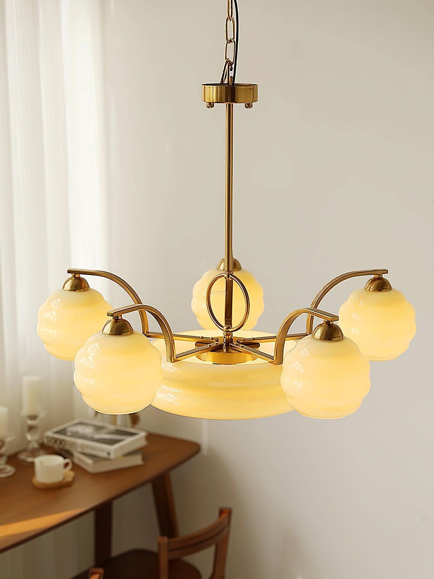 Art Deco Vintage Chandelier with 3+1 heads/5+1 heads - Luxehomezone
