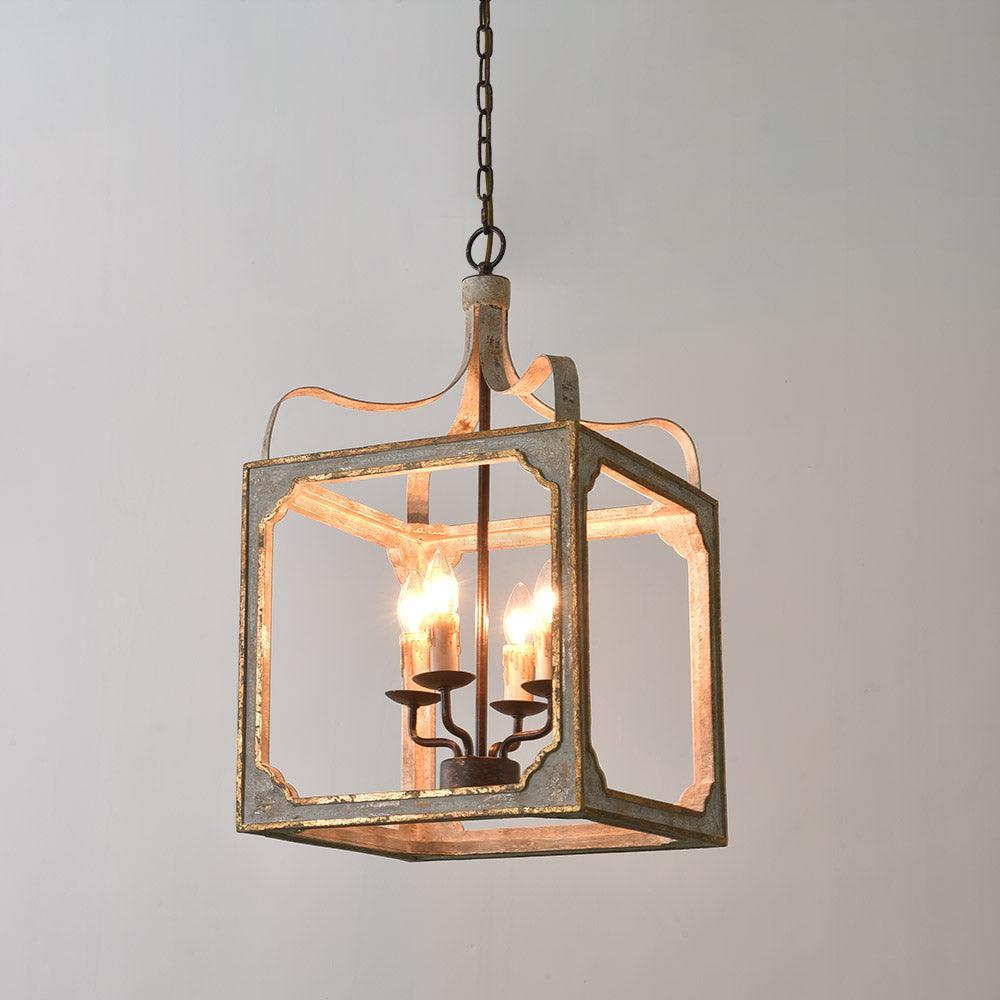 Boho Rustic Cube Chandelier  Φ 14.2″ - Genteel-1-Luxehomezone