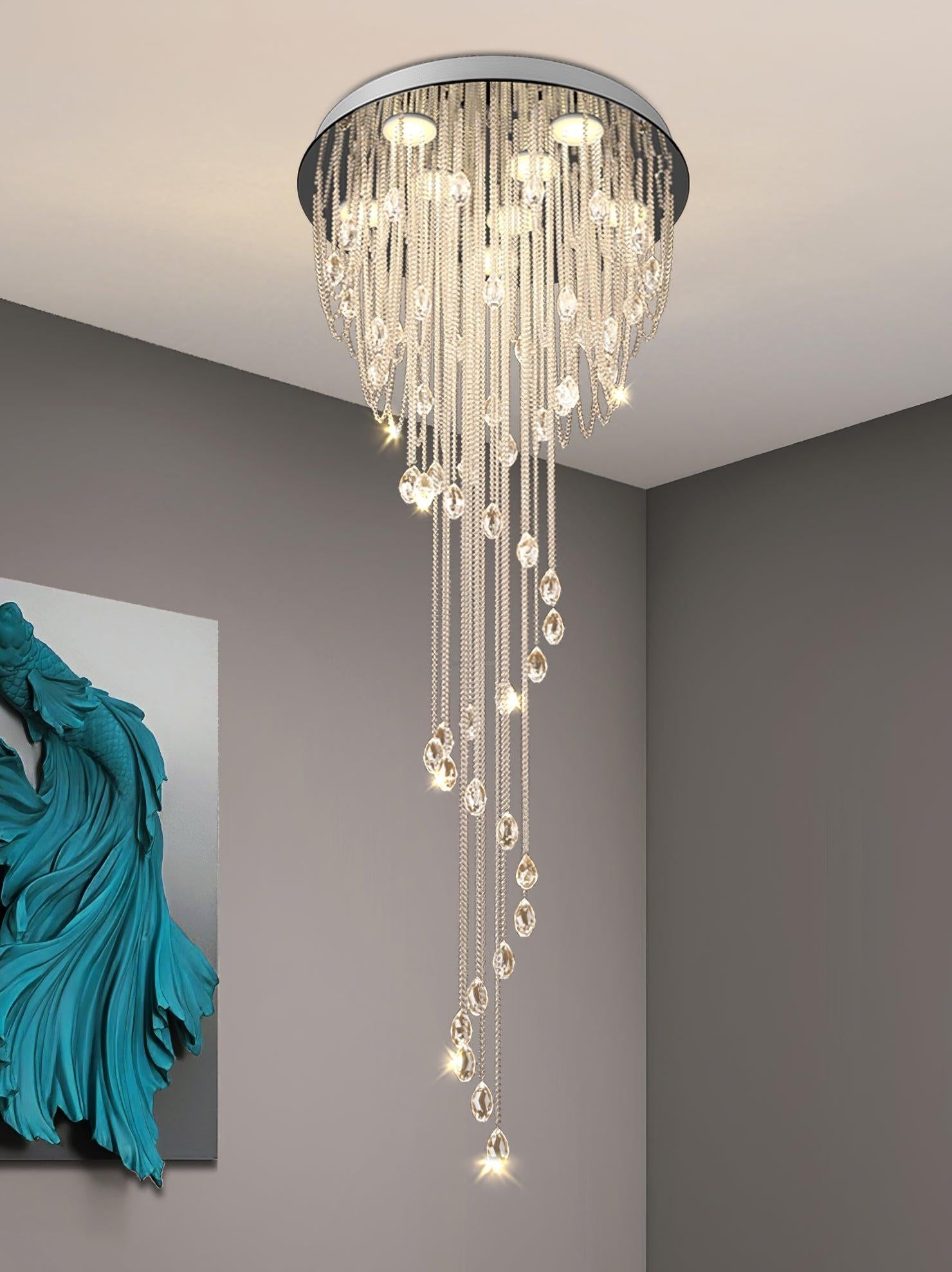 Classic Symphony Spiral Round Chandelier - Helia-1-Luxehomezone