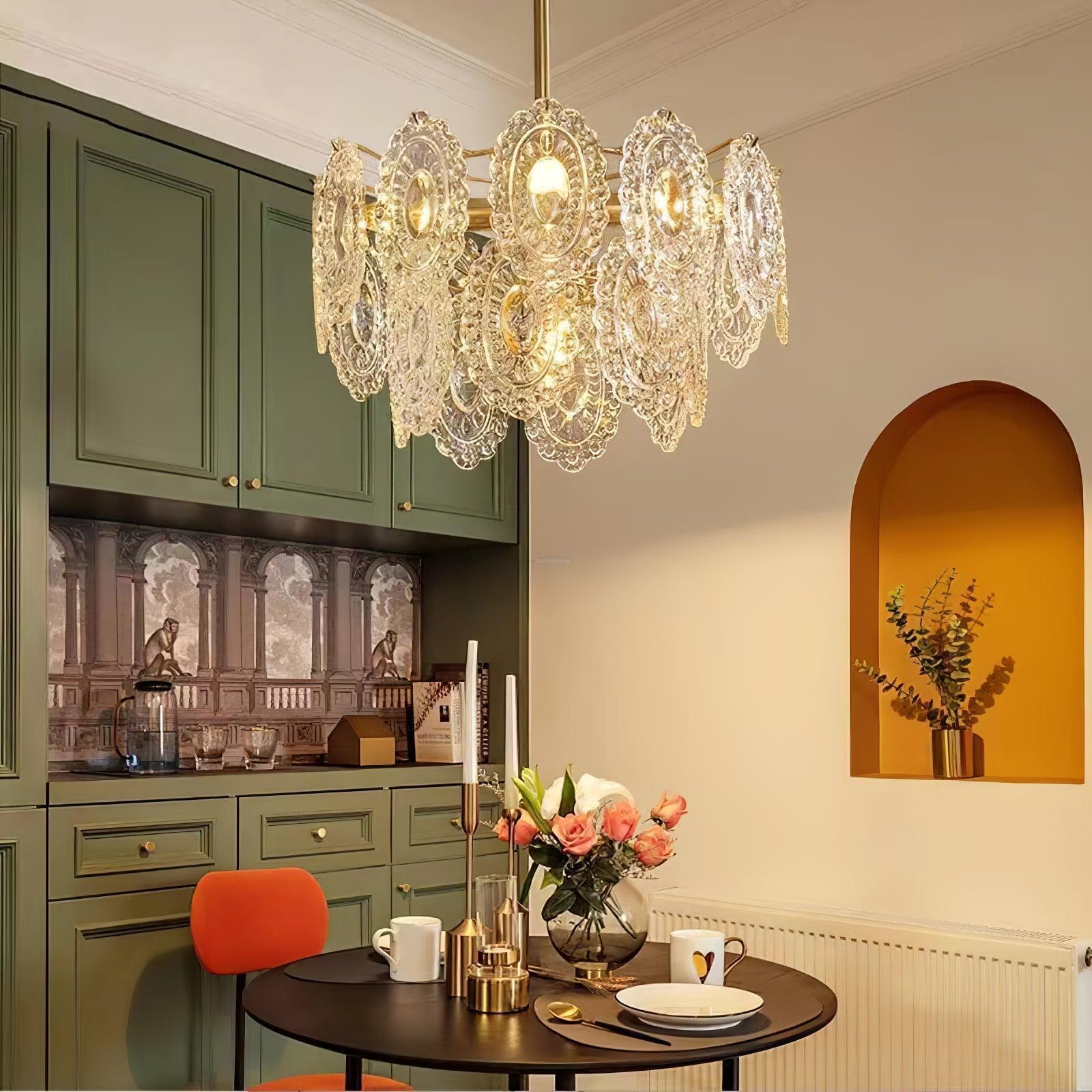 Wave Glass Style Chandelier - Cylinder-1-Luxehomezone