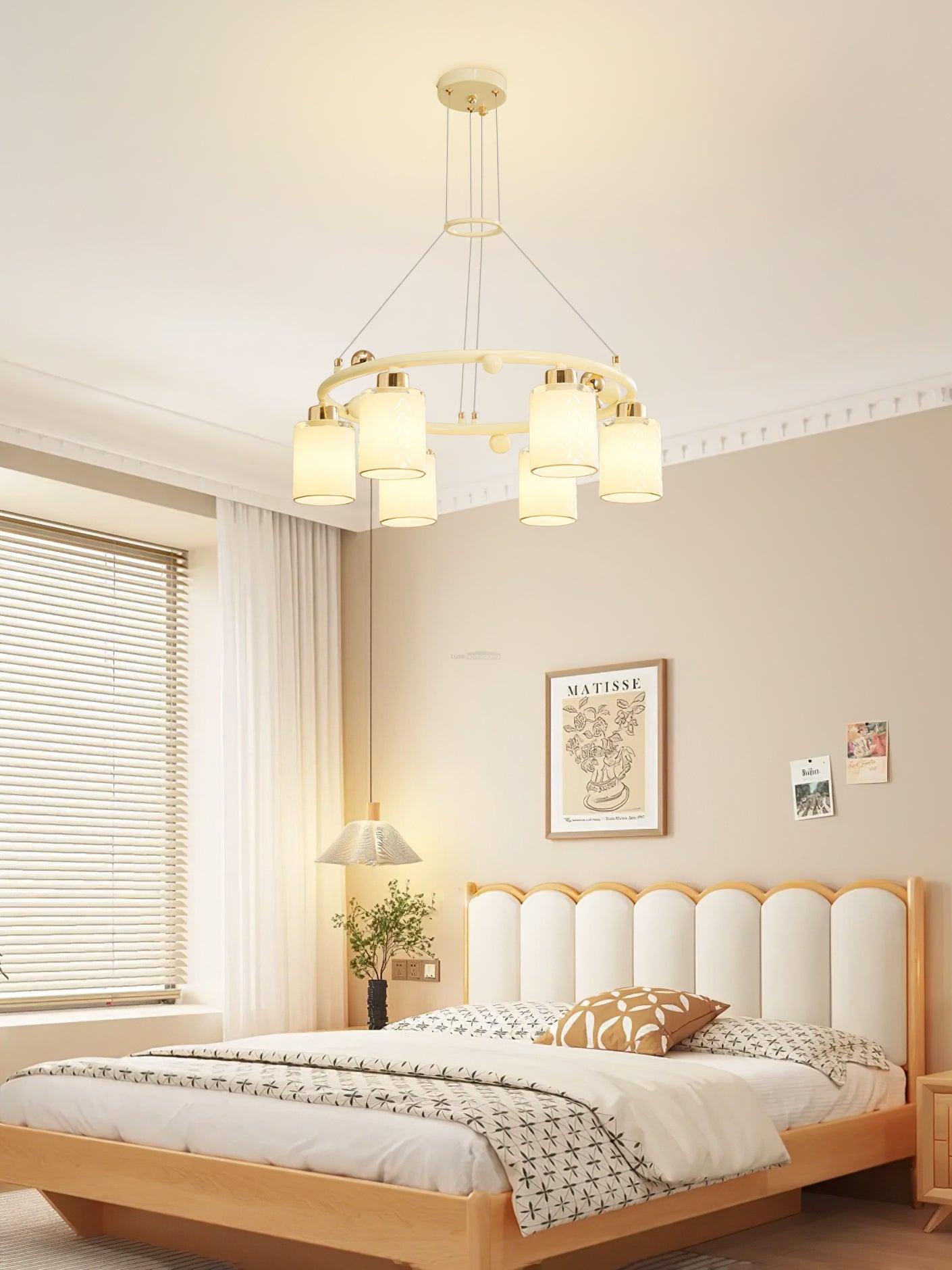 Round Glass Cup Chandelier - Cylinder-1-Luxehomezone