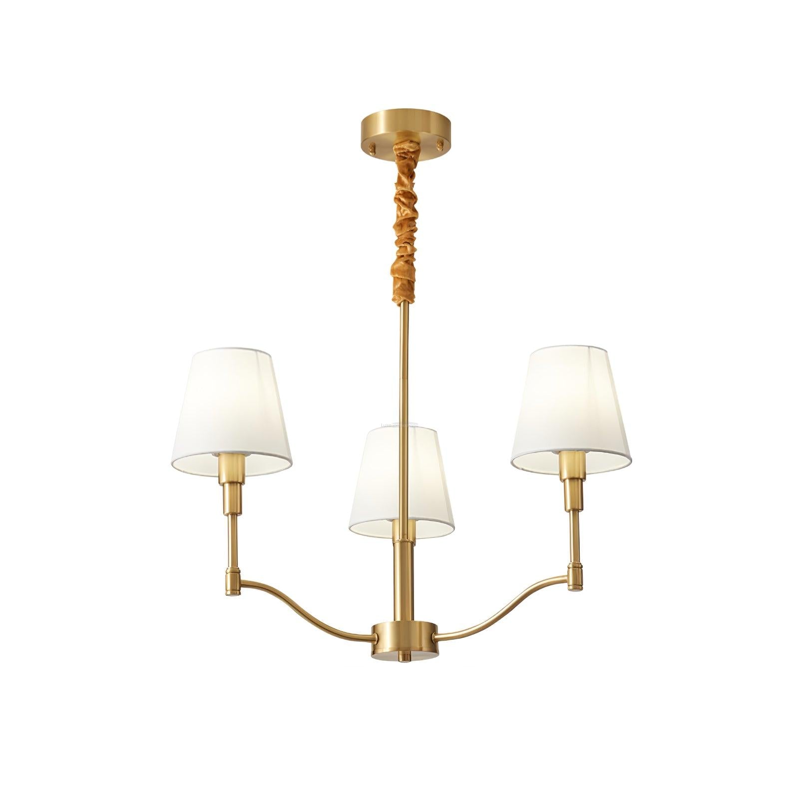Meridian Mid Century Brass Chandelier with 3/5/8 heads - Variety-1-Luxehomezone