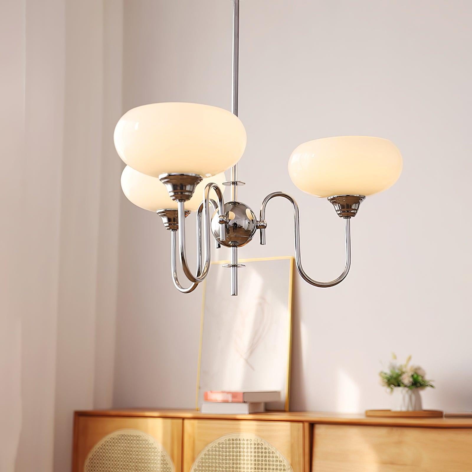 Creamy Persimmon Chandelier - Glass Chandelier, Persimmon-1-Luxehomezone