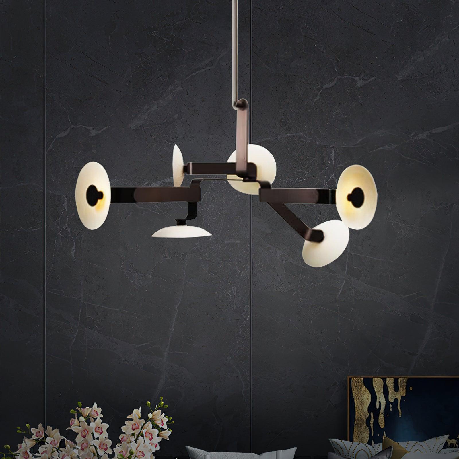 Sheba Classical Chandelier  ∅ 31.5" - Brown & White, Unknown-1-Luxehomezone