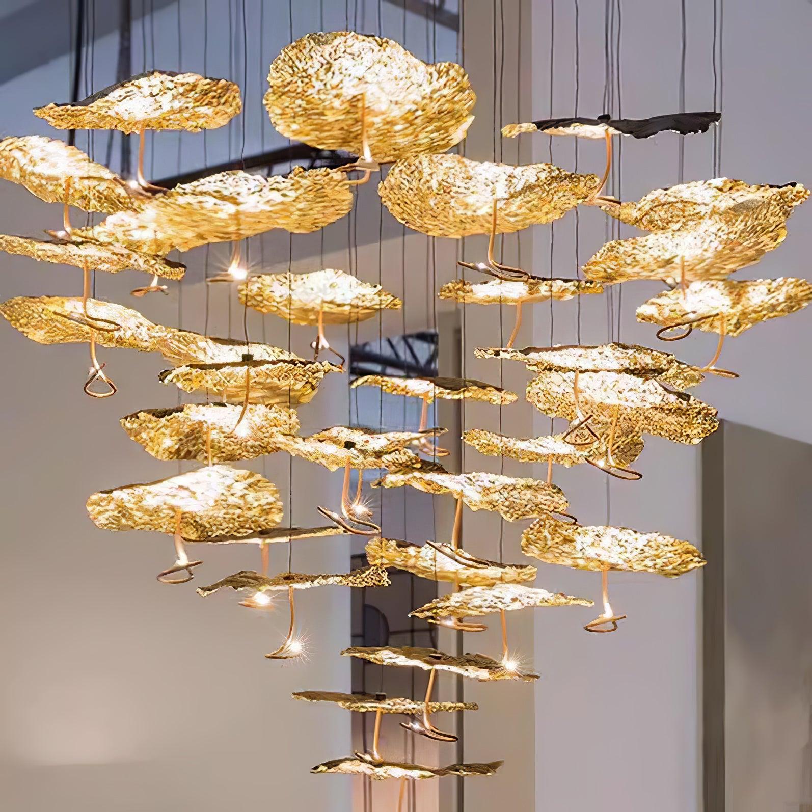 Brass Aviary Constellation Chandelier with 1/3/6/10/17/22 heads - Helia-1-Luxehomezone