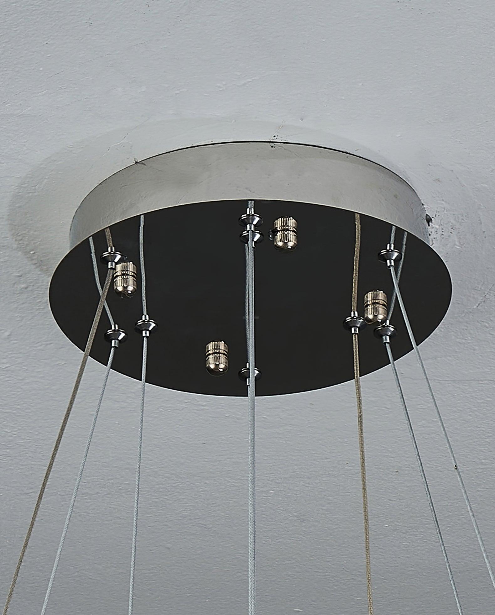 Tanager Geometric Round/Square Chandelier - Crystals-1-Luxehomezone