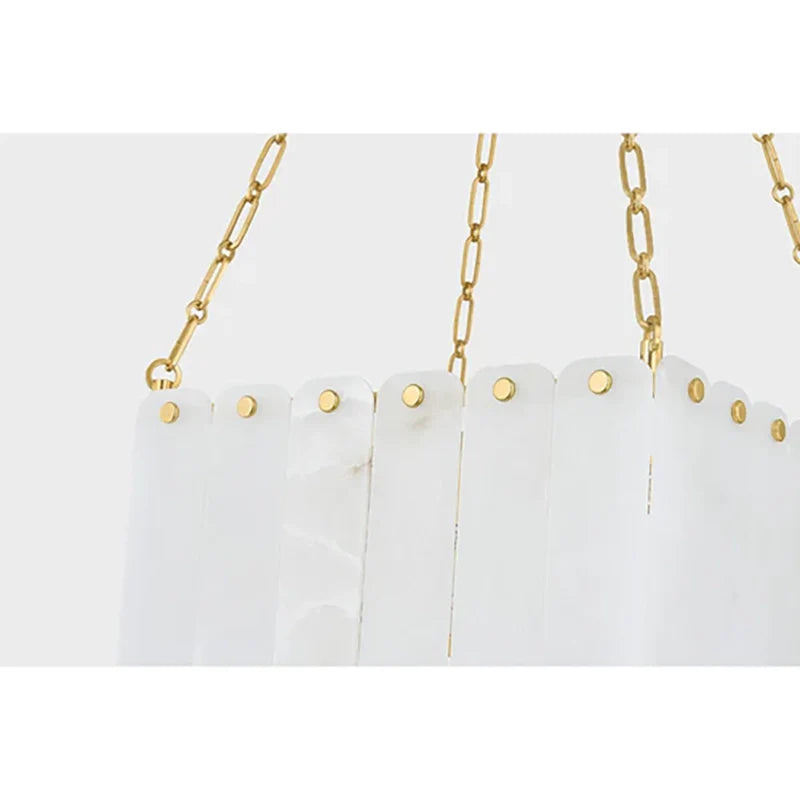 Moissanite Alabaster Square 3-Tier Chandelier