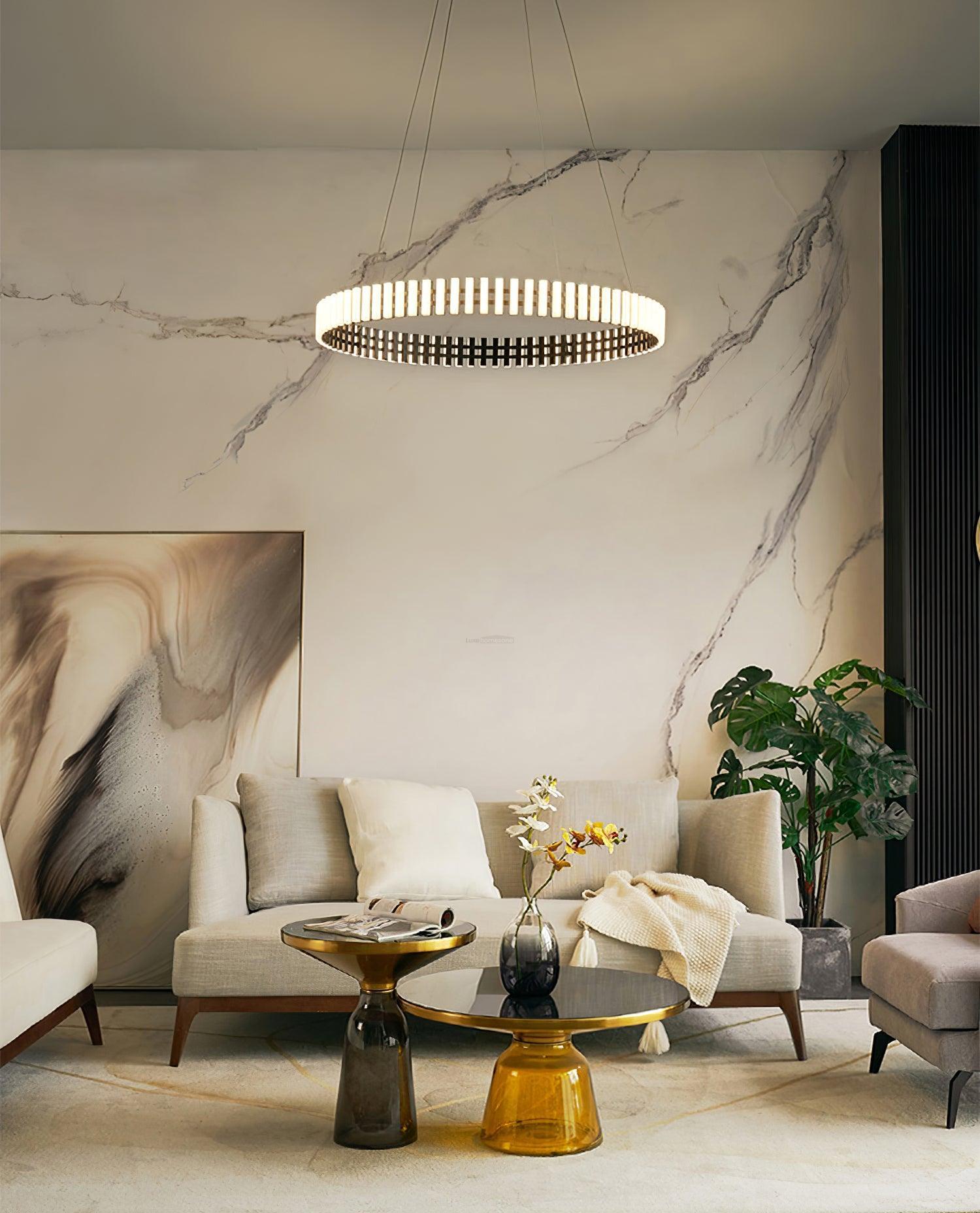 Hanging LED Chandelier ∅ 15.7″ - ring-1-Luxehomezone