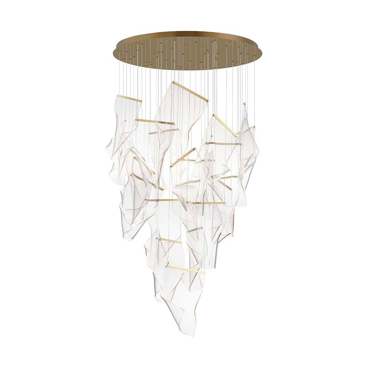 Acrylic Staircase Chandelier - Helia-1-Luxehomezone