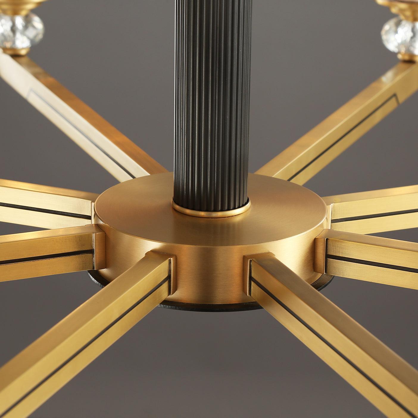 Orrefors Brass Chandelier Φ 25.2″ - Lucency-1-Luxehomezone