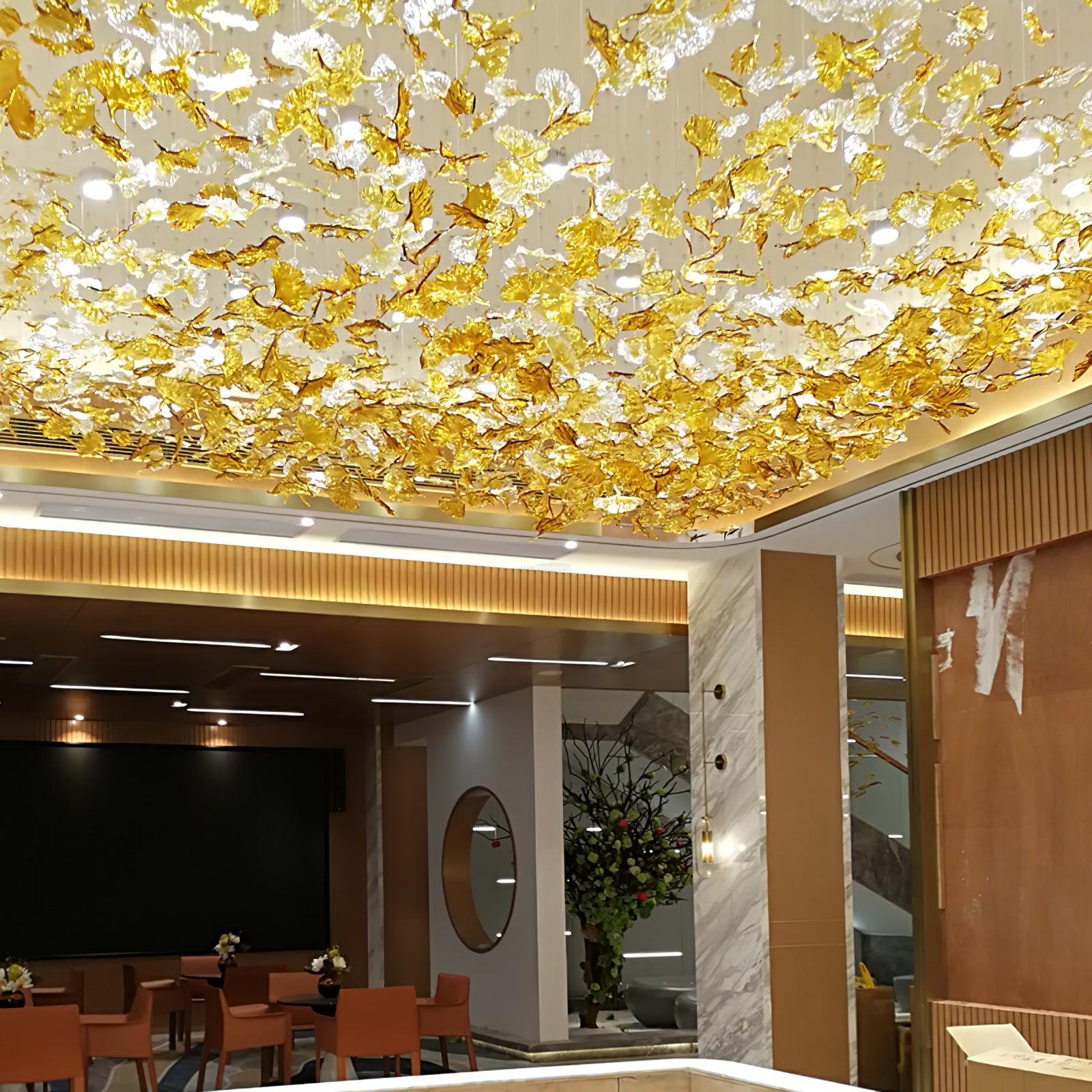 Multicolor Maple Leaf Chandelier - Helia-1-Luxehomezone
