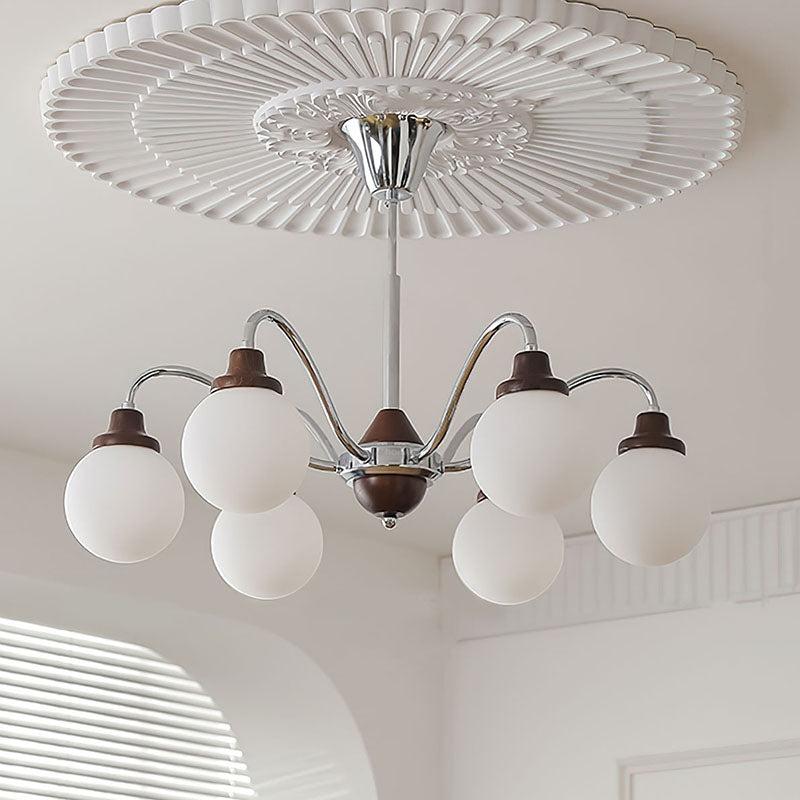 Solid Wood Magic Bean Chandelier with 4/6/8 heads - Bend, Marshmallow Chandelier-1-Luxehomezone