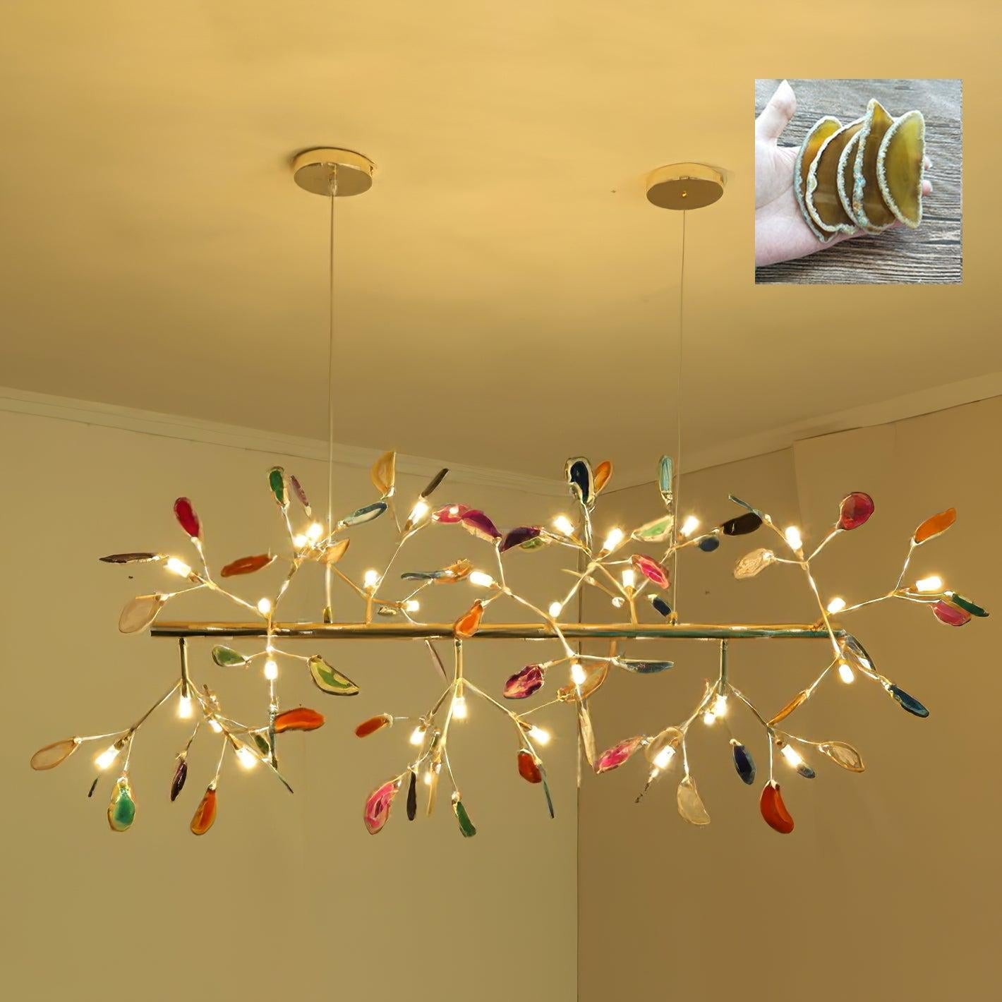 Agate Flake Chandelier with 4/12/16/20 heads - Branch-1-Luxehomezone
