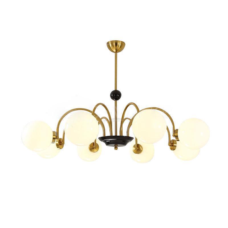 Yisu Glass Globe Chandelier with 3/4/5/6/8 heads - Bend, Marshmallow Chandelier, Optimized-1-Luxehomezone