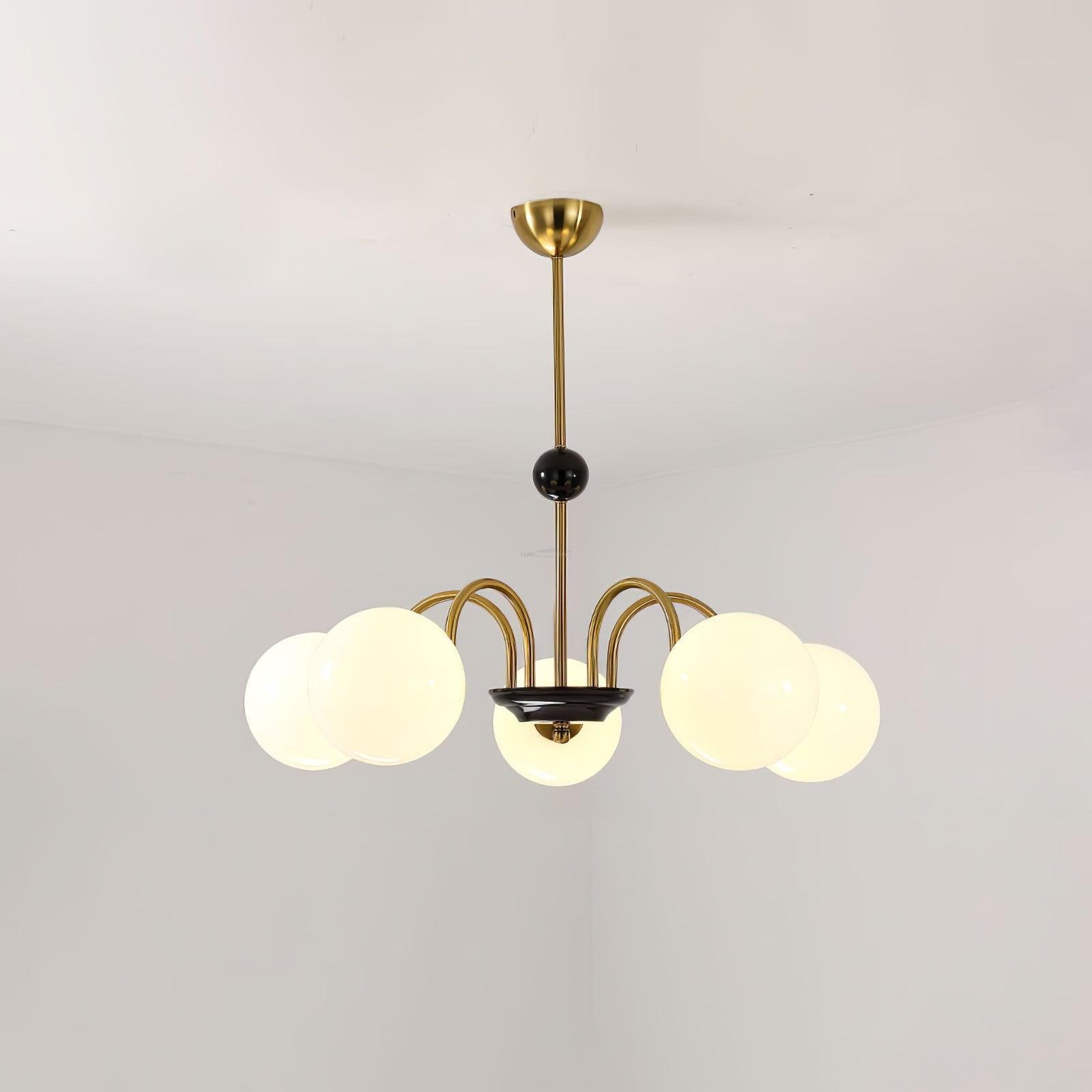 Yisu Glass Globe Chandelier with 3/4/5/6/8 heads - Bend, Marshmallow Chandelier, Optimized-1-Luxehomezone