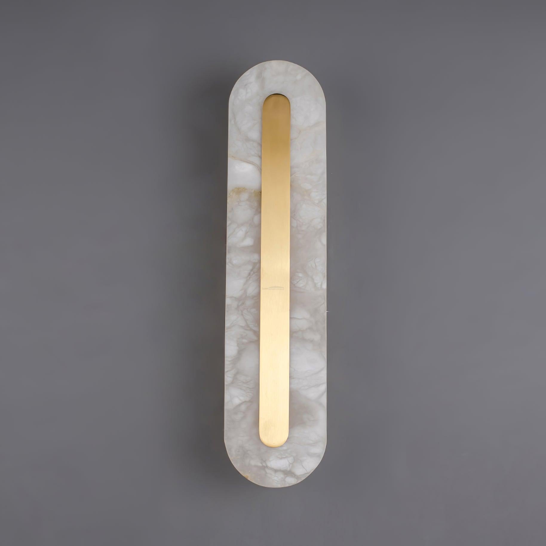 Alabaster Rounded Wall Sconce - Alabaster, Alabaster Wall Lamp-1-Luxehomezone