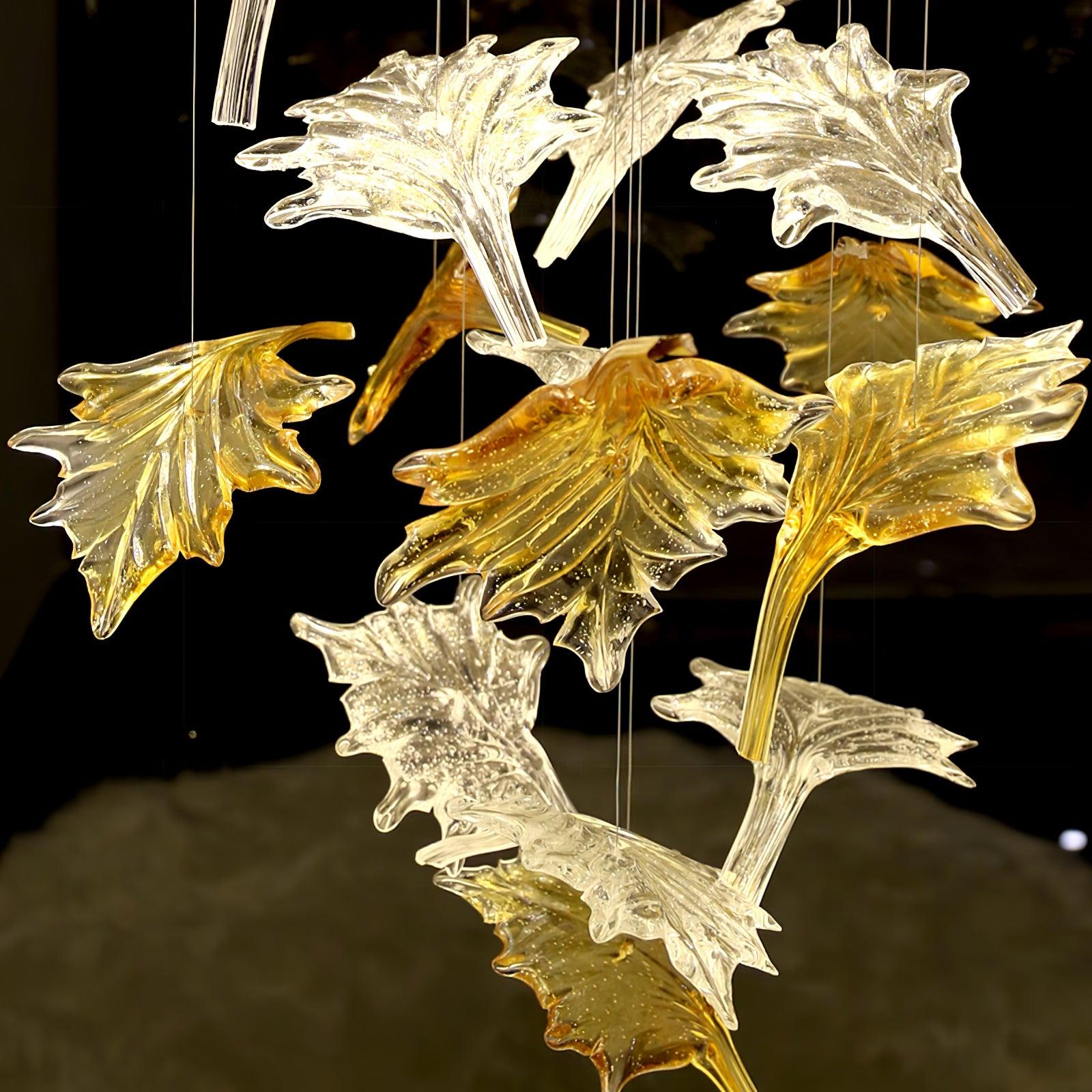 Multicolor Maple Leaf Chandelier - Helia-1-Luxehomezone