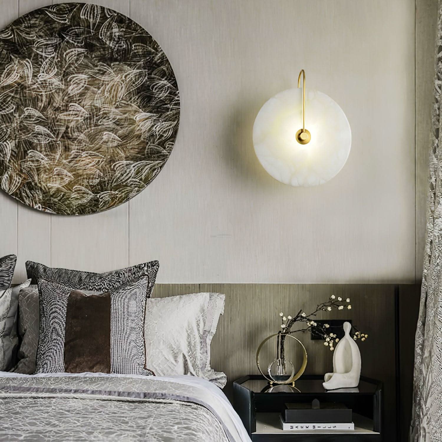 Alabaster LED Wall Lamp 6''/8''/10''/12'' - Luxehomezone
