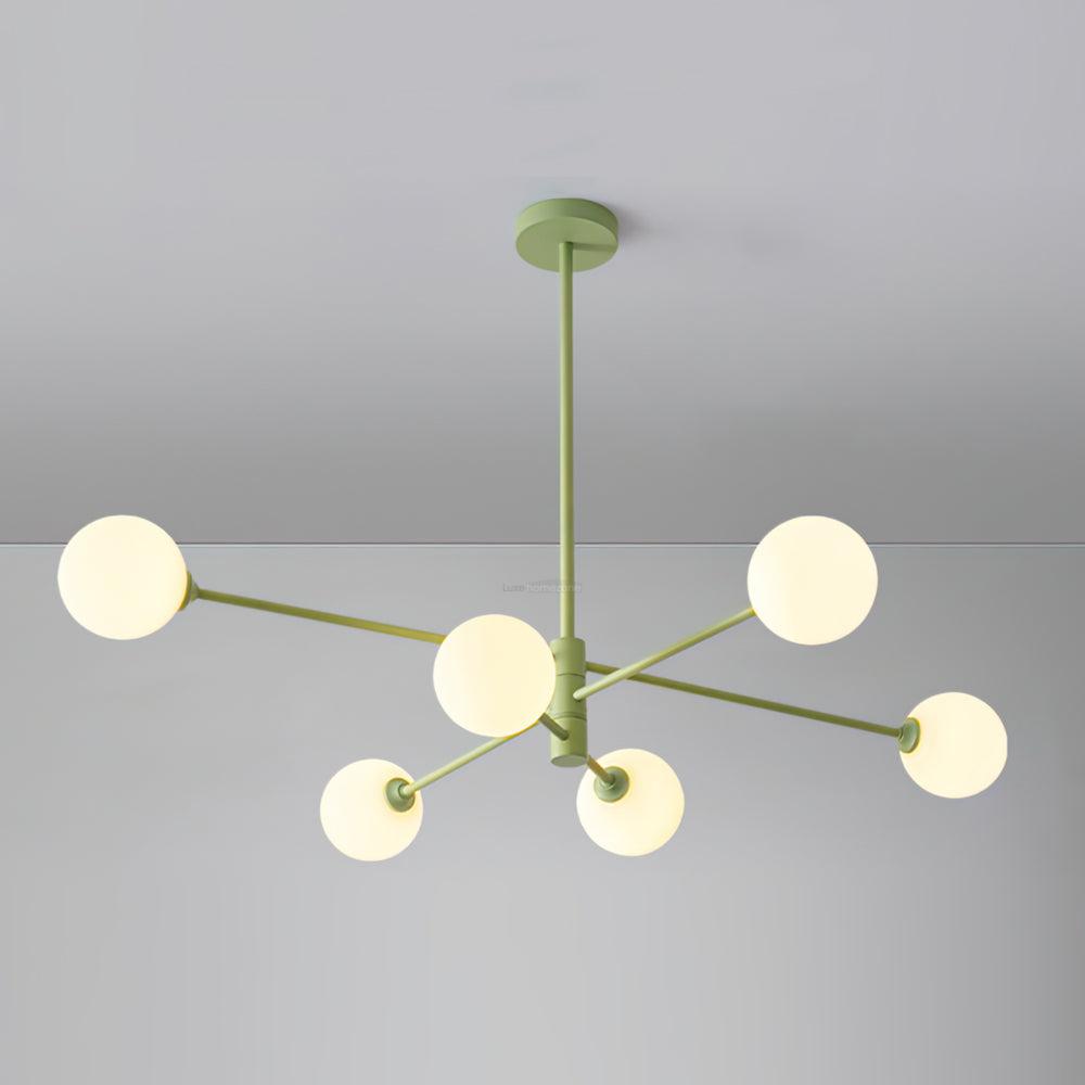 Orbi Green Chandelier with 4/6/8 heads - Frown-1-Luxehomezone