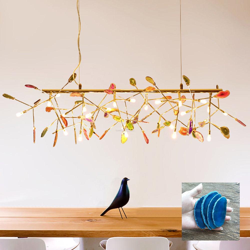 Agate Flake Chandelier with 4/12/16/20 heads - Branch-1-Luxehomezone