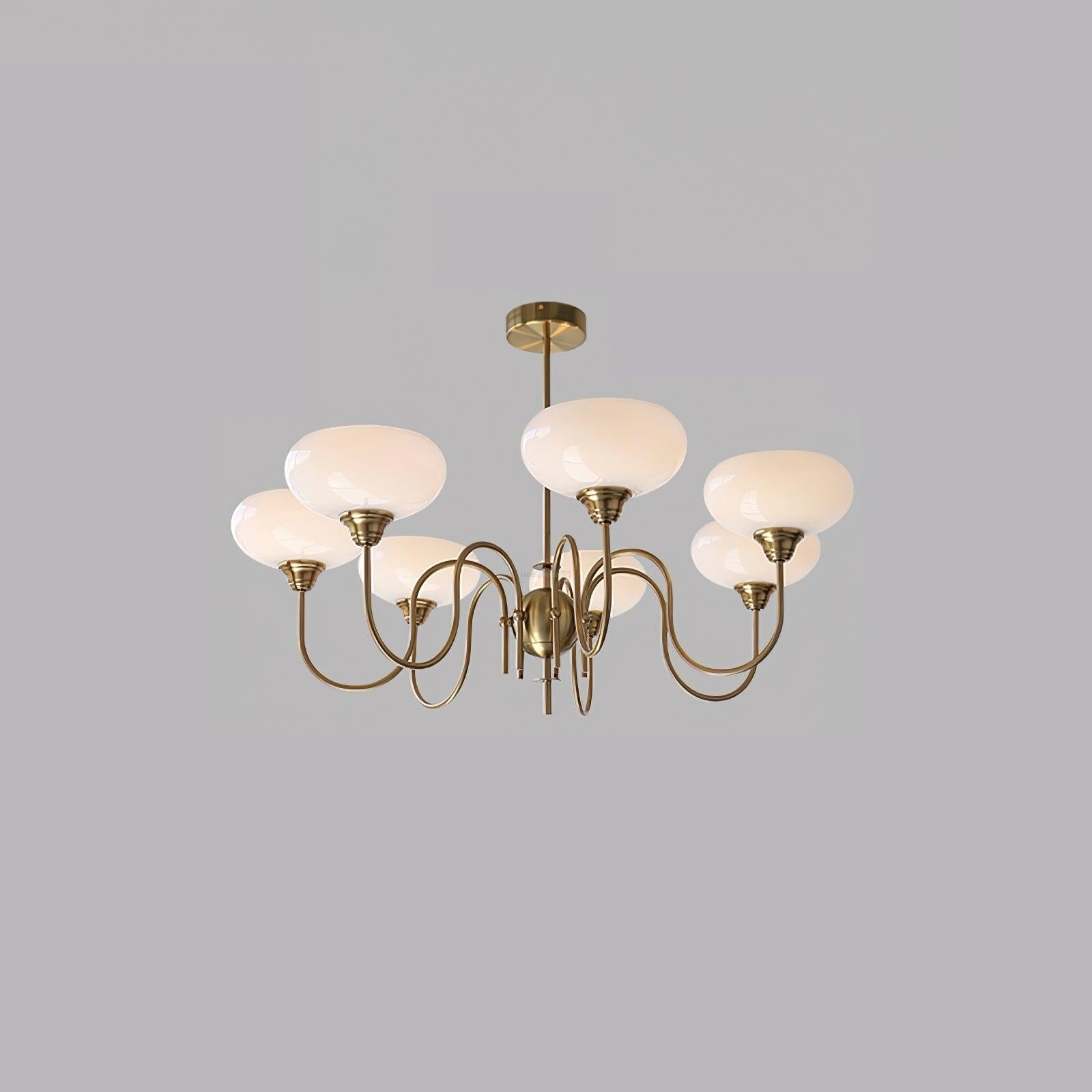 Creamy Persimmon Chandelier - Glass Chandelier, Persimmon-1-Luxehomezone