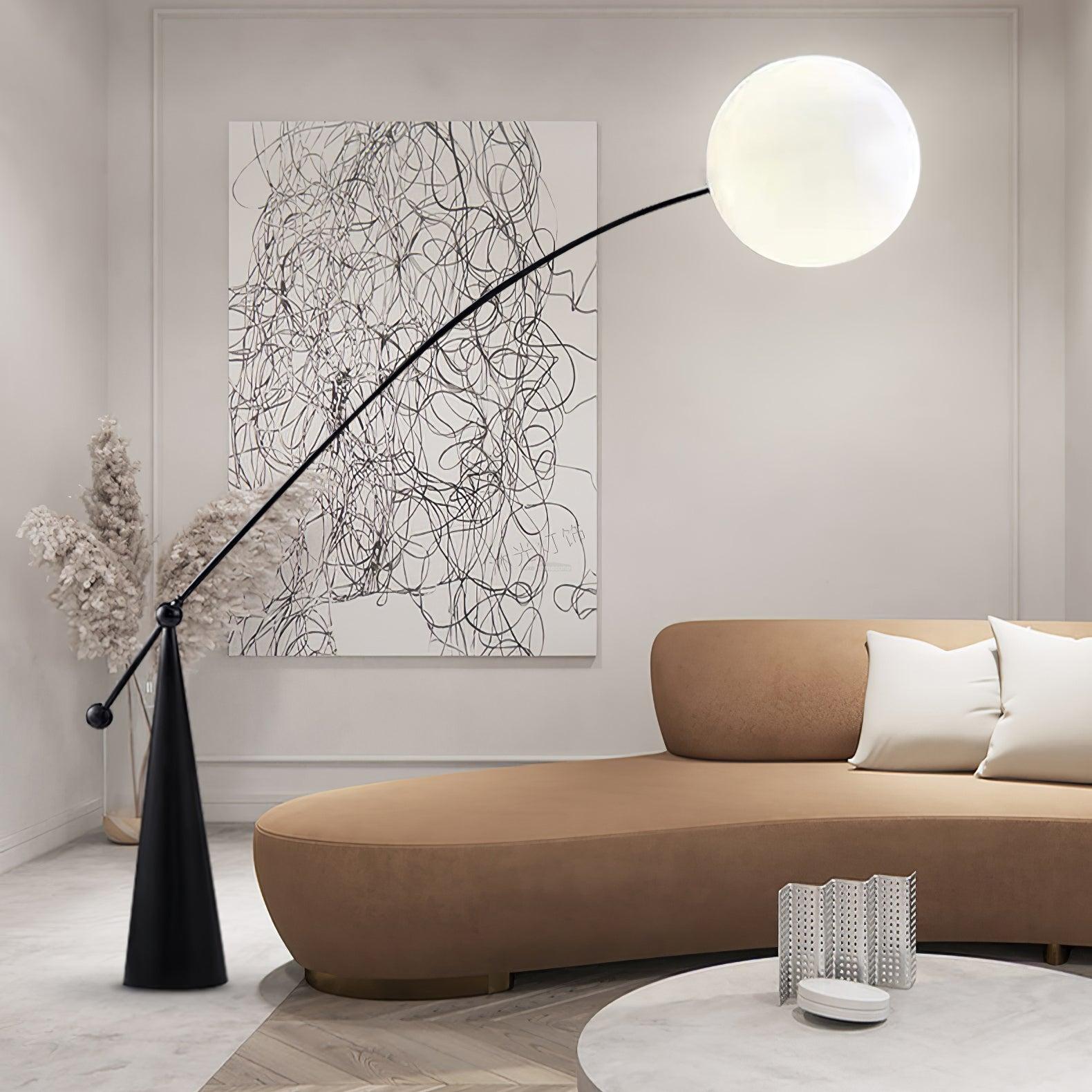 Opal Arc Floor Light - Bent-1-Luxehomezone