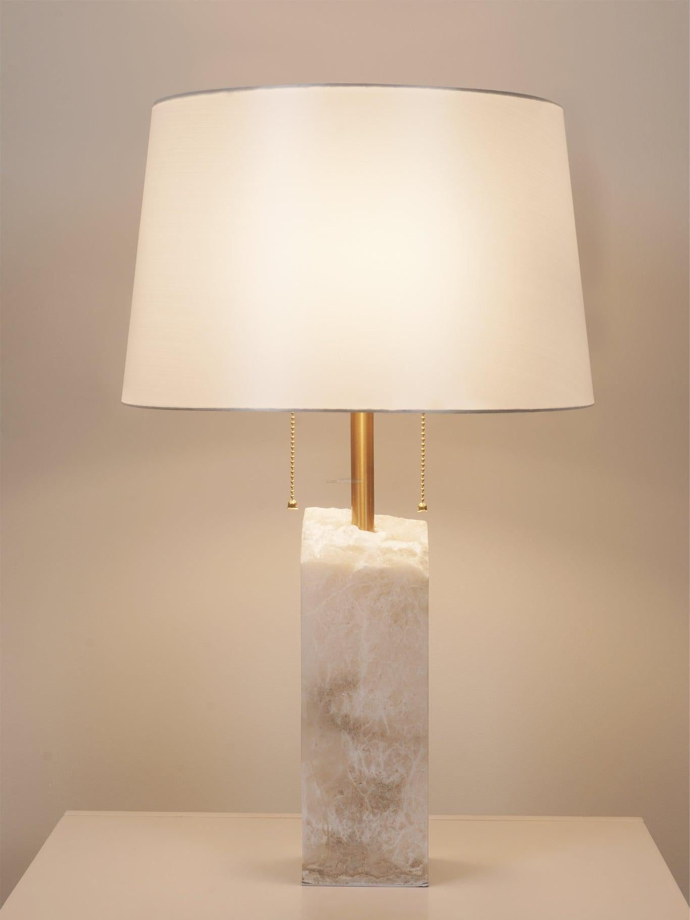 Raw Alabaster Table Lamp - Alabaster-1-Luxehomezone