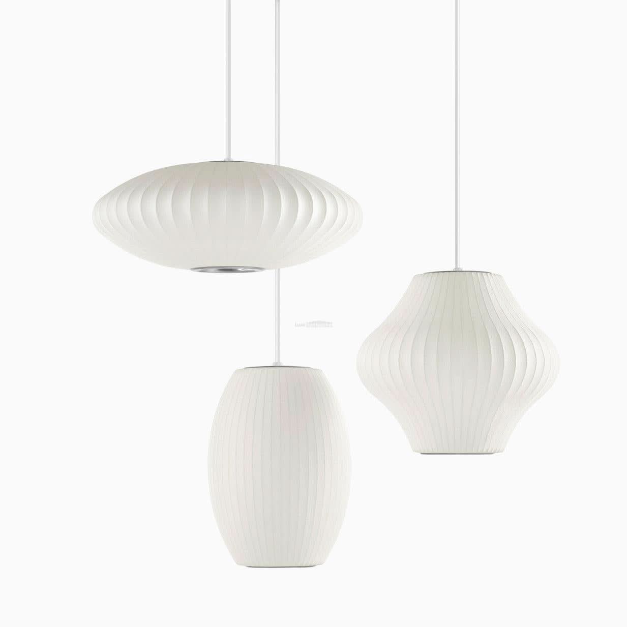 Bubble Pendant Light with Artificial Silk Lampshade - Luxehomezone
