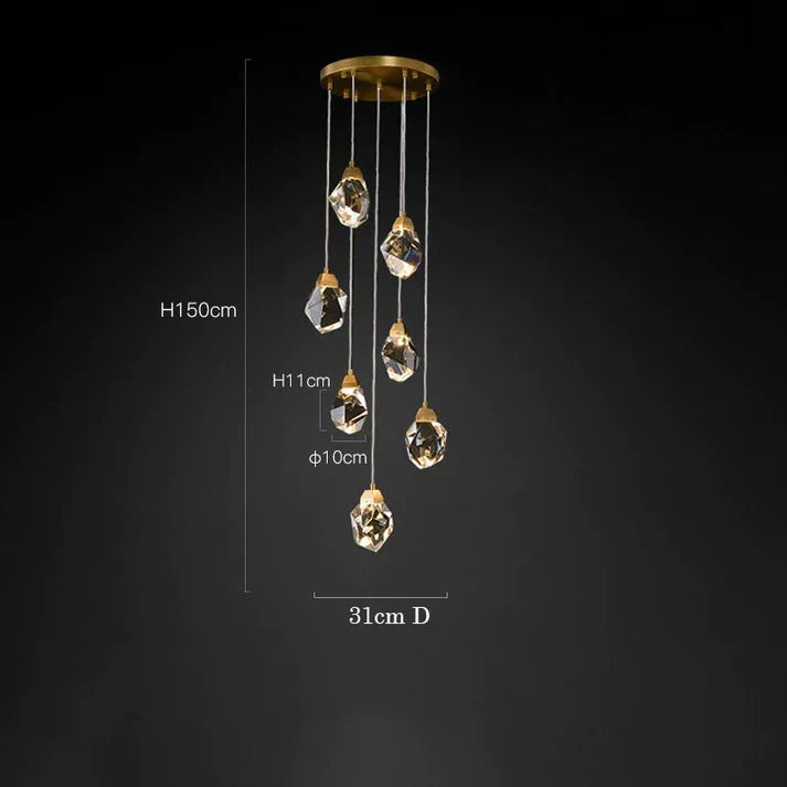 Eve Crystal Multi-Lights Pendant