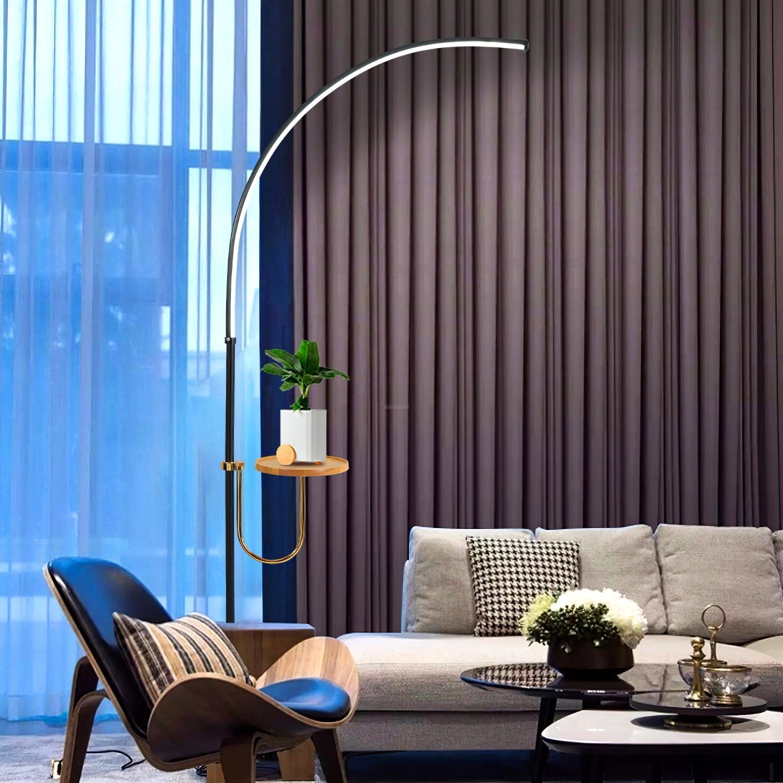 Nordic Arc Floor Lamp L 23.6″ - Bent-1-Luxehomezone