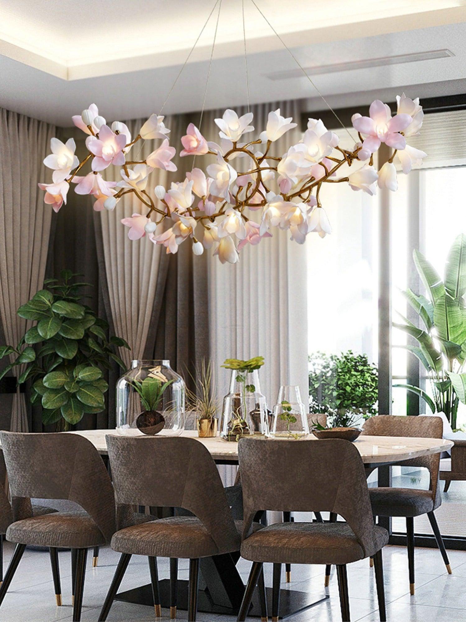 Circular Flower Blossom Chandelier - Karen-1-Luxehomezone