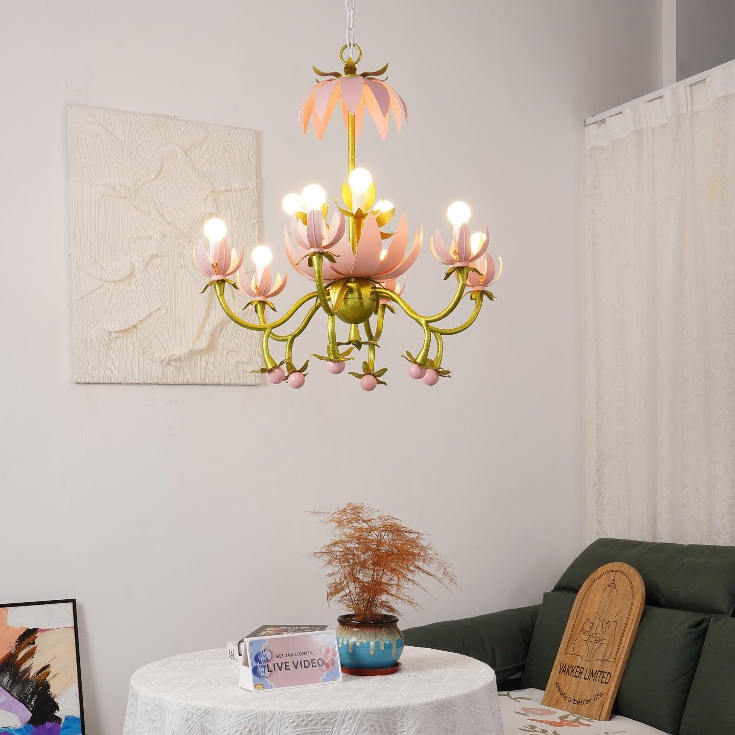Mardi Gras Blossom Chandelier  Φ 25.6″ - -1-Luxehomezone