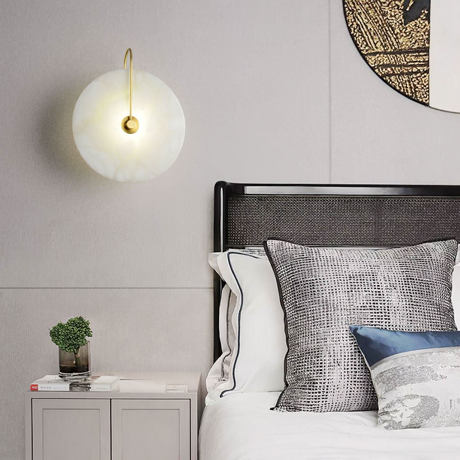 Alabaster LED Wall Lamp 6''/8''/10''/12'' - Luxehomezone
