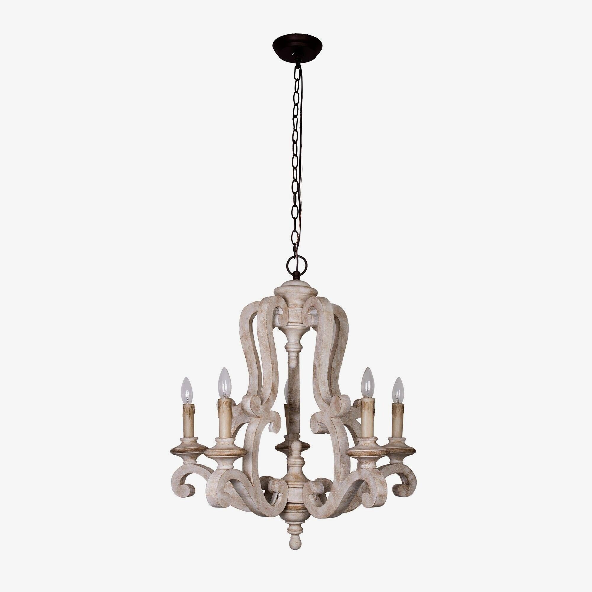 Parrotuncle Wooden Candle Chandelier Φ 23.6″ - Candle-1-Luxehomezone