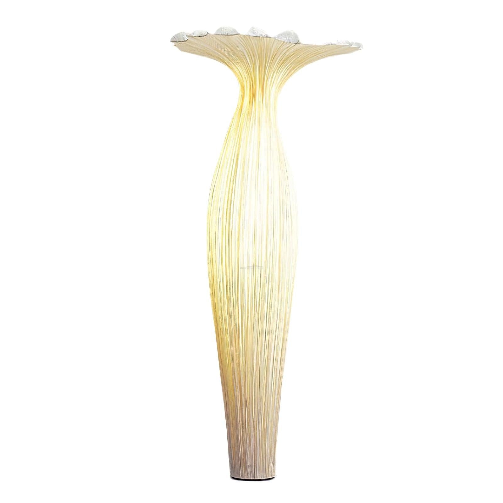 Vase Fabric Floor Lamp ∅ 19.7″ - Drapery-1-Luxehomezone