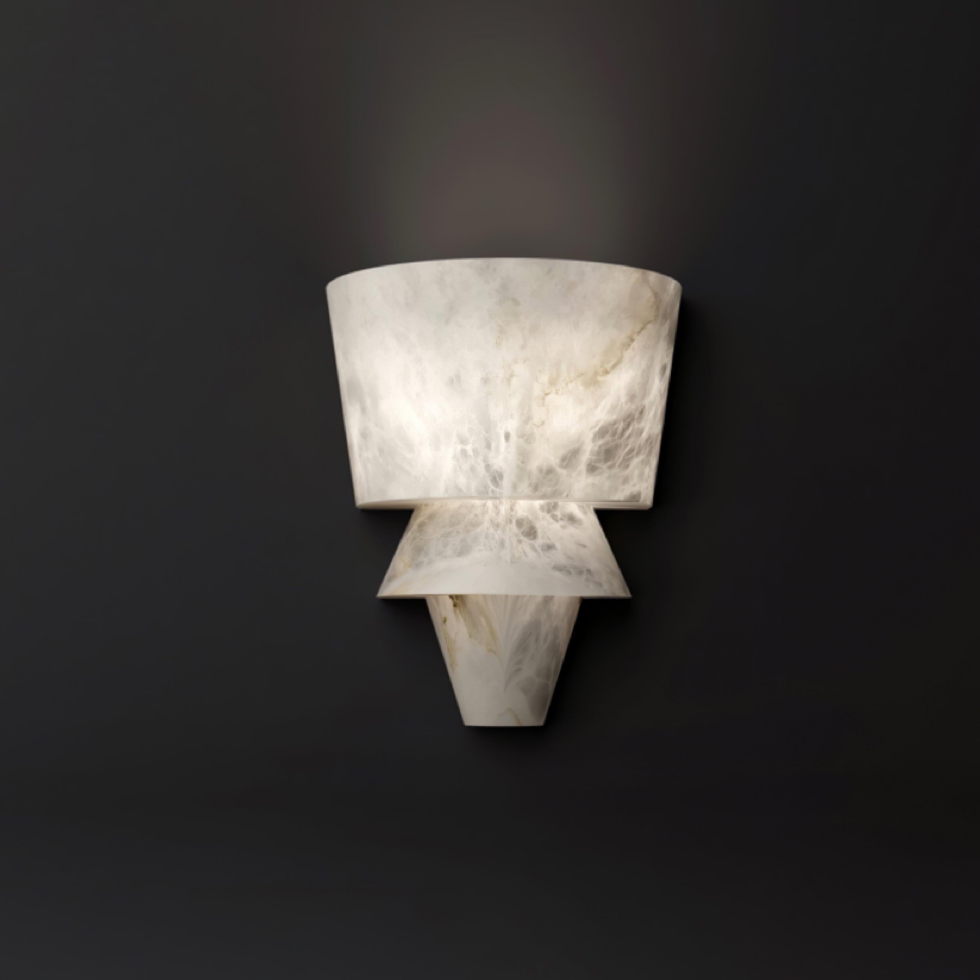 Laboratory Wall Sconce - Alabaster, Alabaster Wall Lamp-1-Luxehomezone