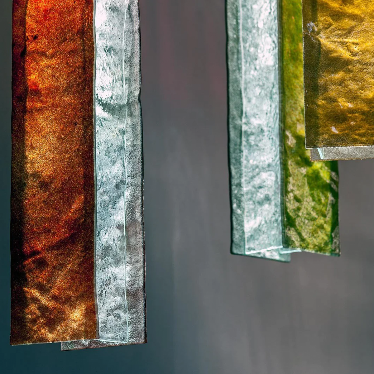 Rectangular  Glass  Pendant Chandelier Cluster - Cluster-1-Luxehomezone