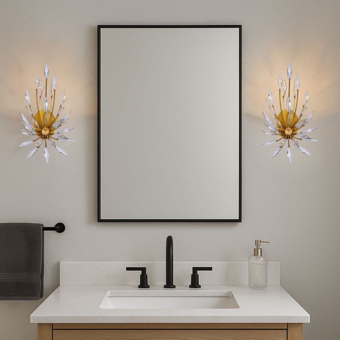 Arly Starburst Crystal Sputnik Wall Sconce