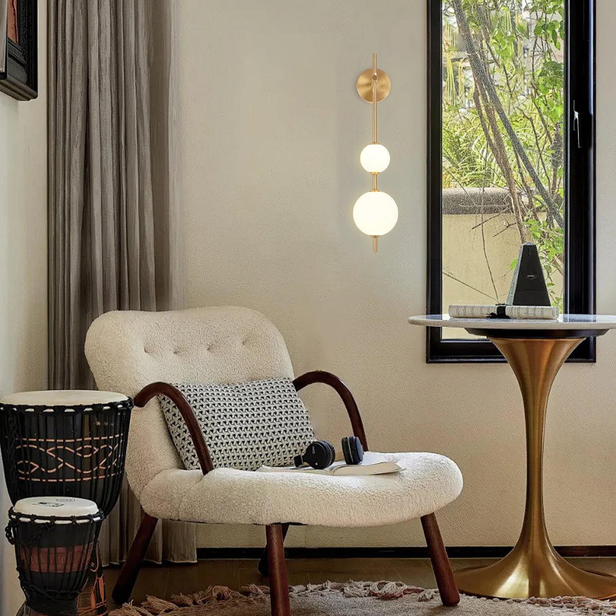 Vertical Globe Wall Sconce - Luxehomezone
