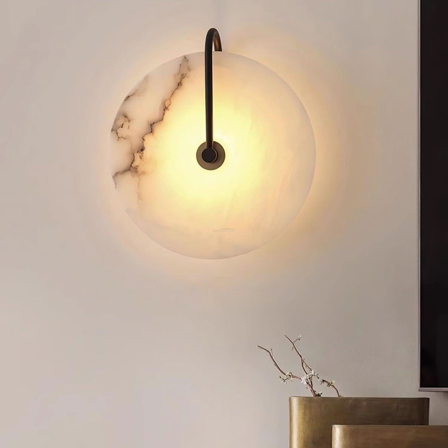 Alabaster LED Wall Lamp 6''/8''/10''/12'' - Luxehomezone