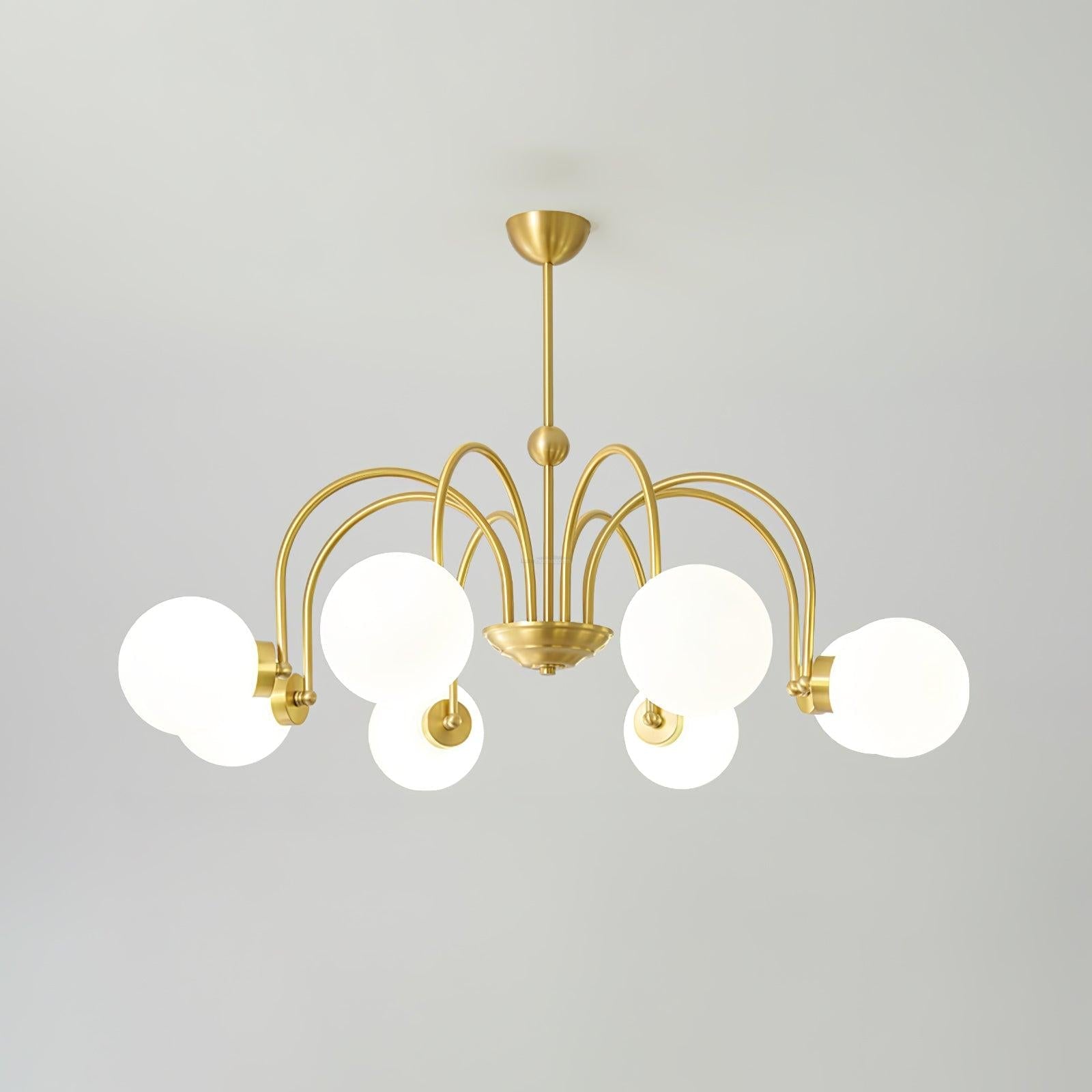 Yisu Brass Chandelier with 3/6/8 heads - Bend, Marshmallow Chandelier-1-Luxehomezone