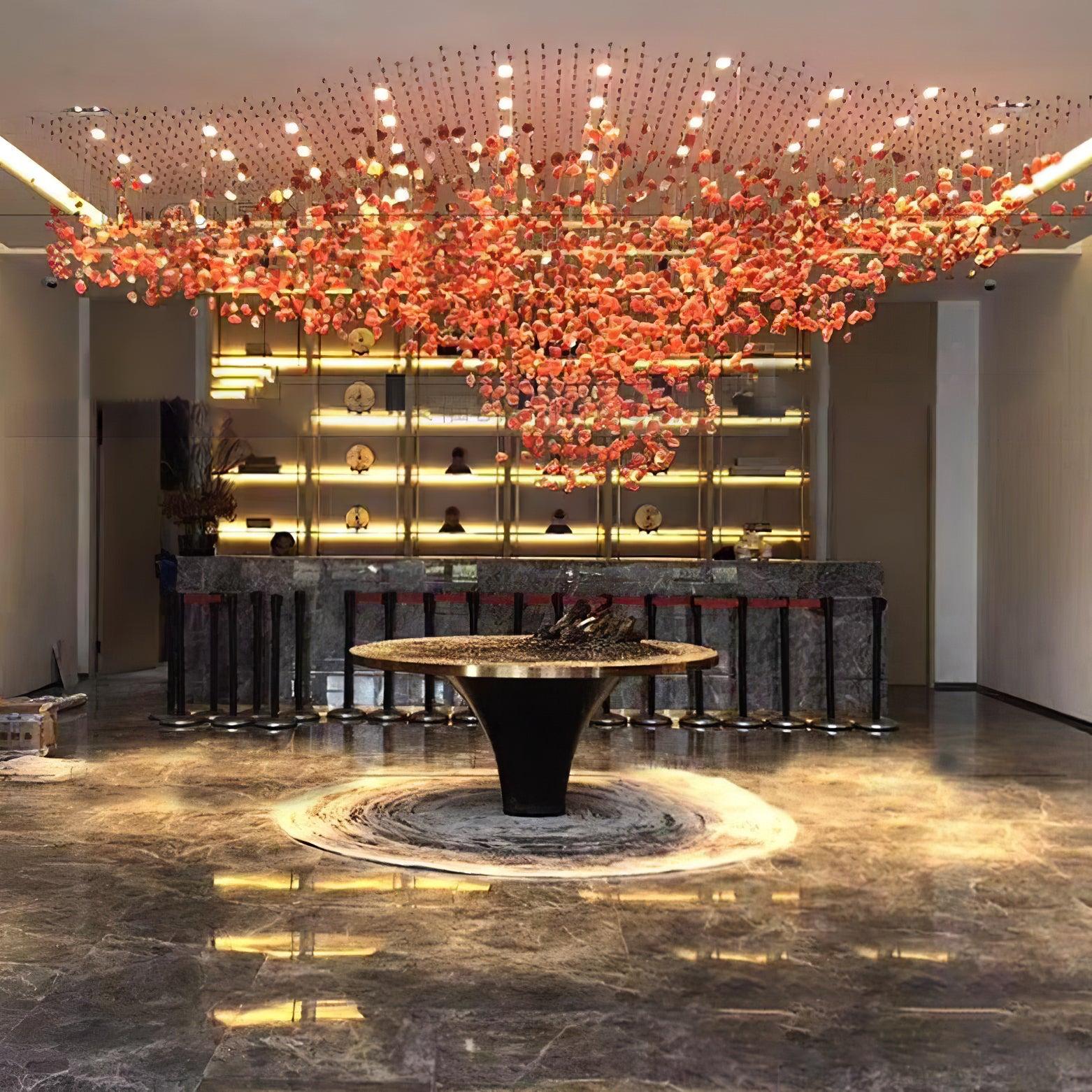 Multicolor Crystal Stone Round/Long canopy Chandelier - Helia-1-Luxehomezone