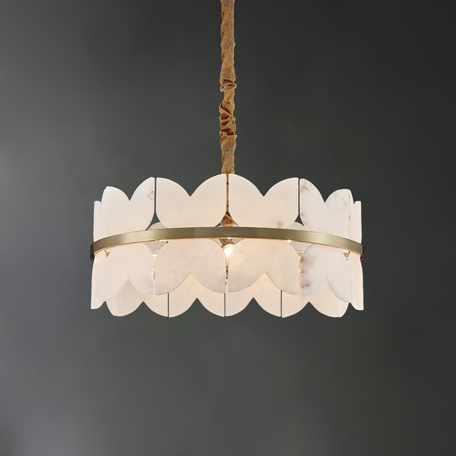 Alabaster Cloudscape Chandelier with 1/2 layer - Alabaster, Alabaster Chandelier-1-Luxehomezone