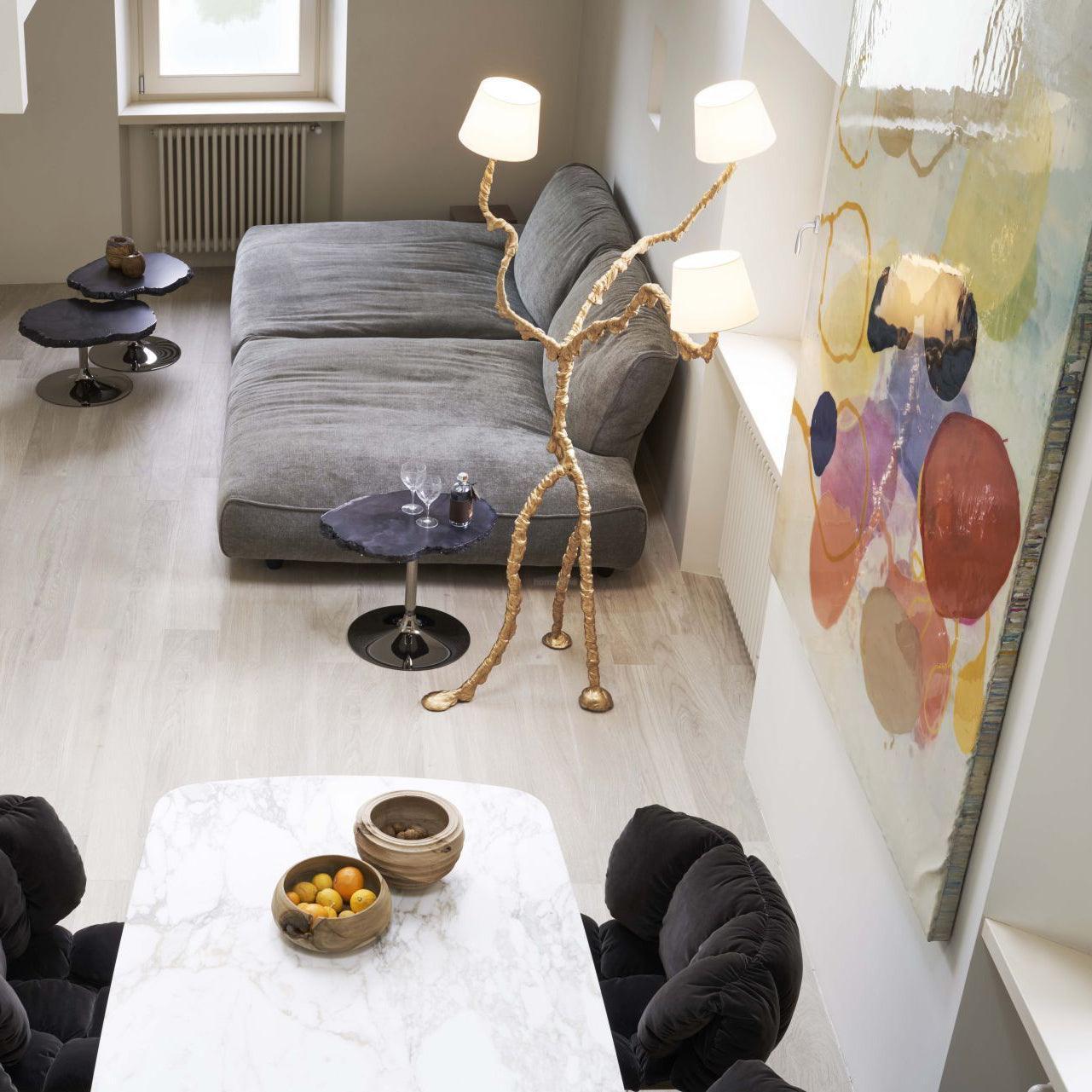 Ines Floor Lamp ∅ 31.5″ - Drapery-1-Luxehomezone