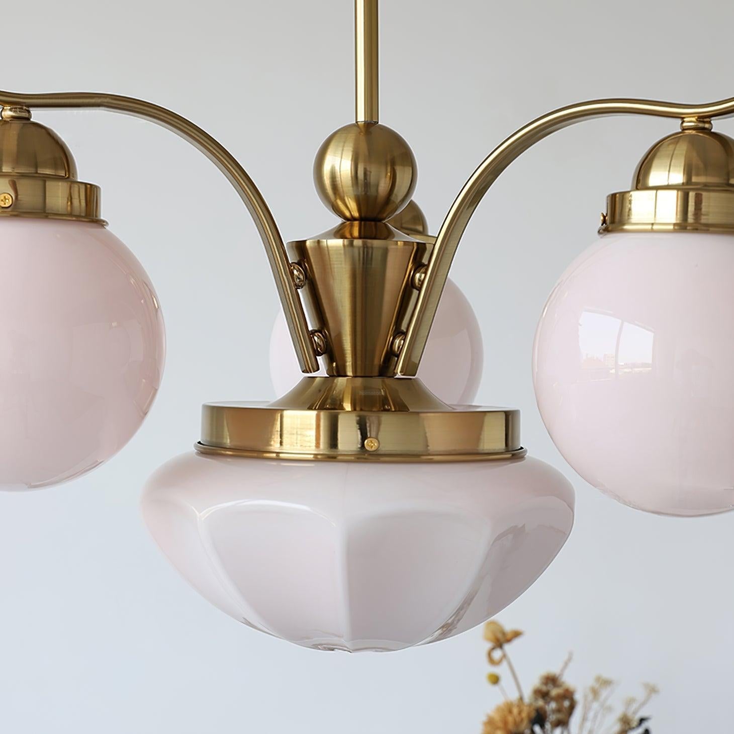 Ryttenberg Glass Chandelier with 4/6 heads - Bend, Marshmallow Chandelier-1-Luxehomezone