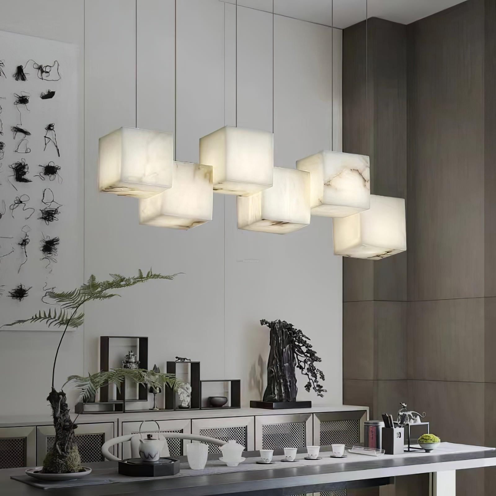 Alabaster Box Linear Chandelier - Luxehomezone