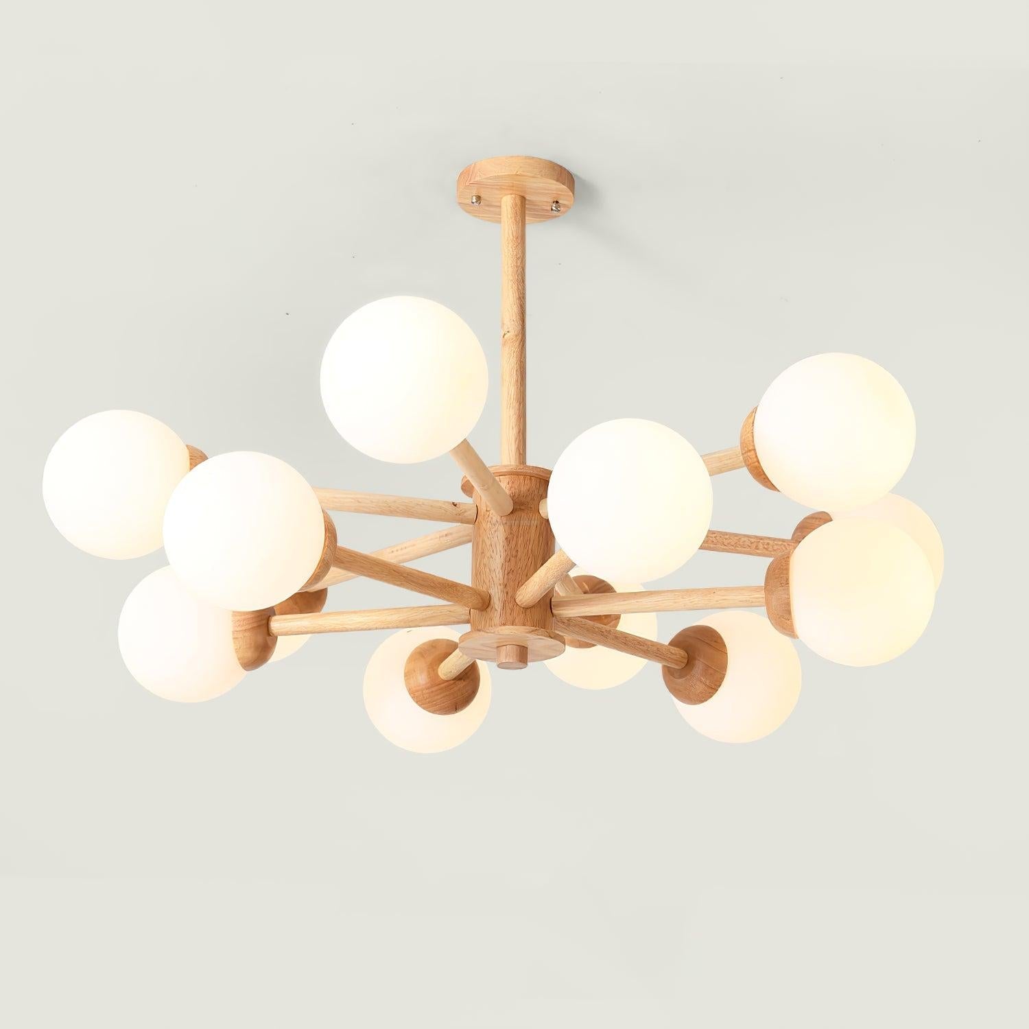 Kozan Wooden Chandelier with 6/8/10/12 heads - Frown-1-Luxehomezone