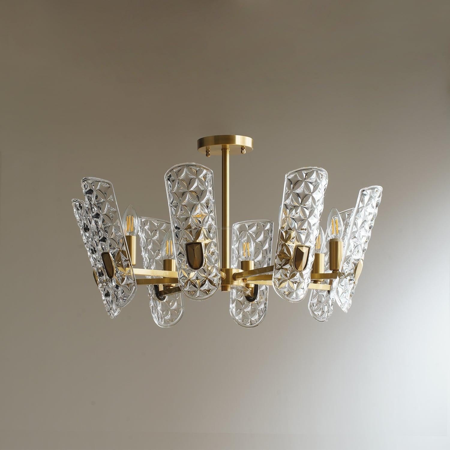 Brass Central Chandelier - Lucency-1-Luxehomezone