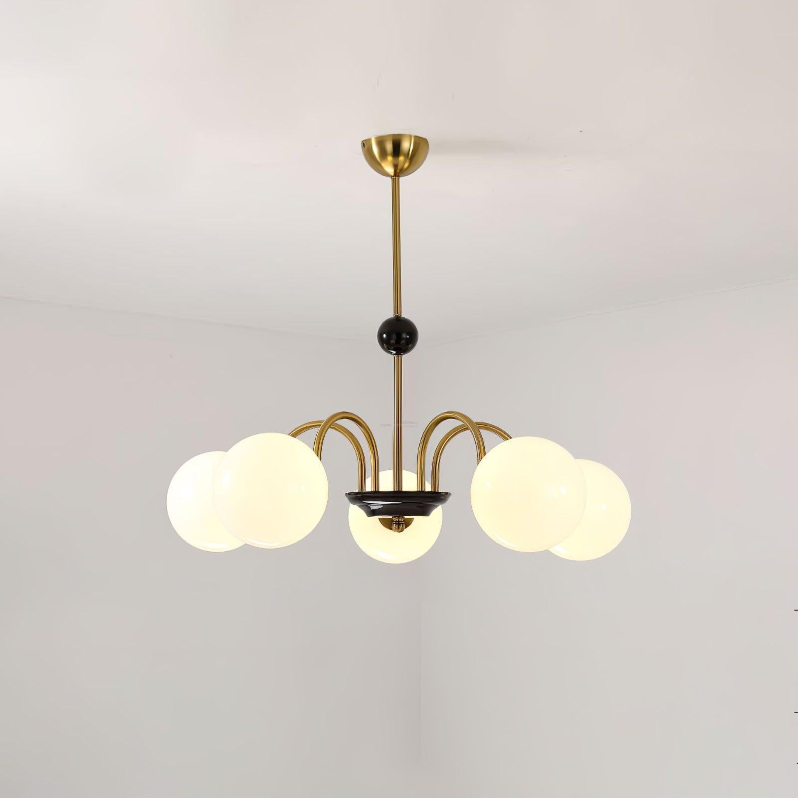 Yisu Glass Globe Chandelier with 3/4/5/6/8 heads - Bend, Marshmallow Chandelier, Optimized-1-Luxehomezone